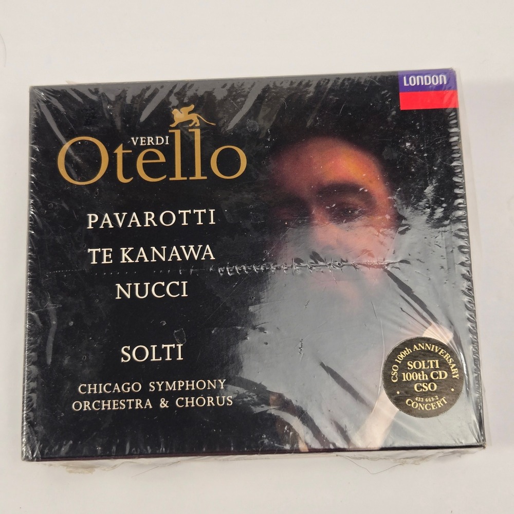 Verdi Otello Pavarotti Te Kanawa Solti Chicago Symphony 2 CD London 433 669-2